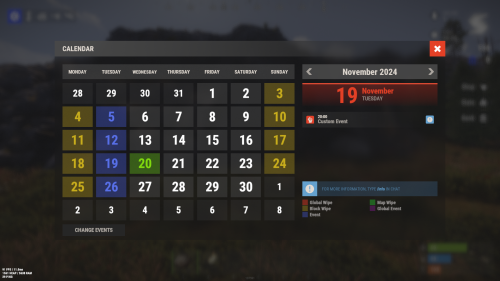 Wipe Schedule
